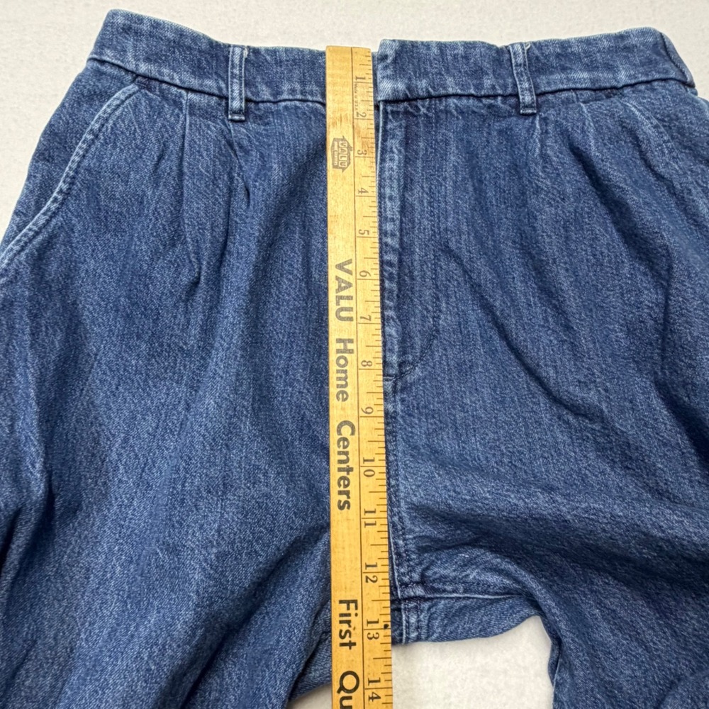Gap 365 Trouser Jeans Medium Indigo Wide Leg Pleated Womens 6 Tall - Picture 7 of 8